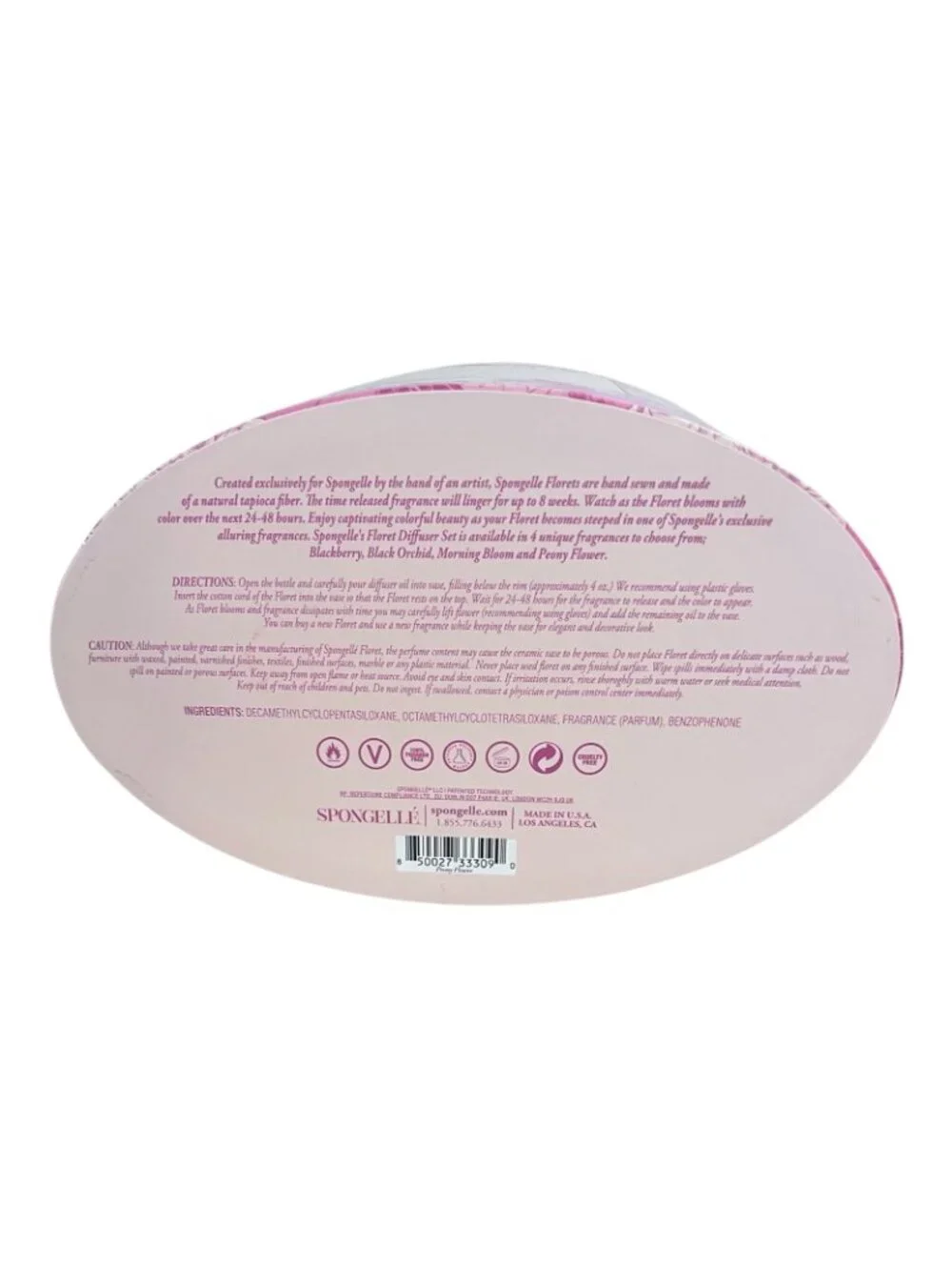 Spongelle Private Reserve Collection Peony Flower Floret Diffuser New - Picture 3 of 5